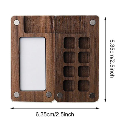 8/15 Colors Portable Travel Gouache Palette Set Mini Walnut Paint Box Artist Gouache Paint Palette Sketchbook Art Supplies