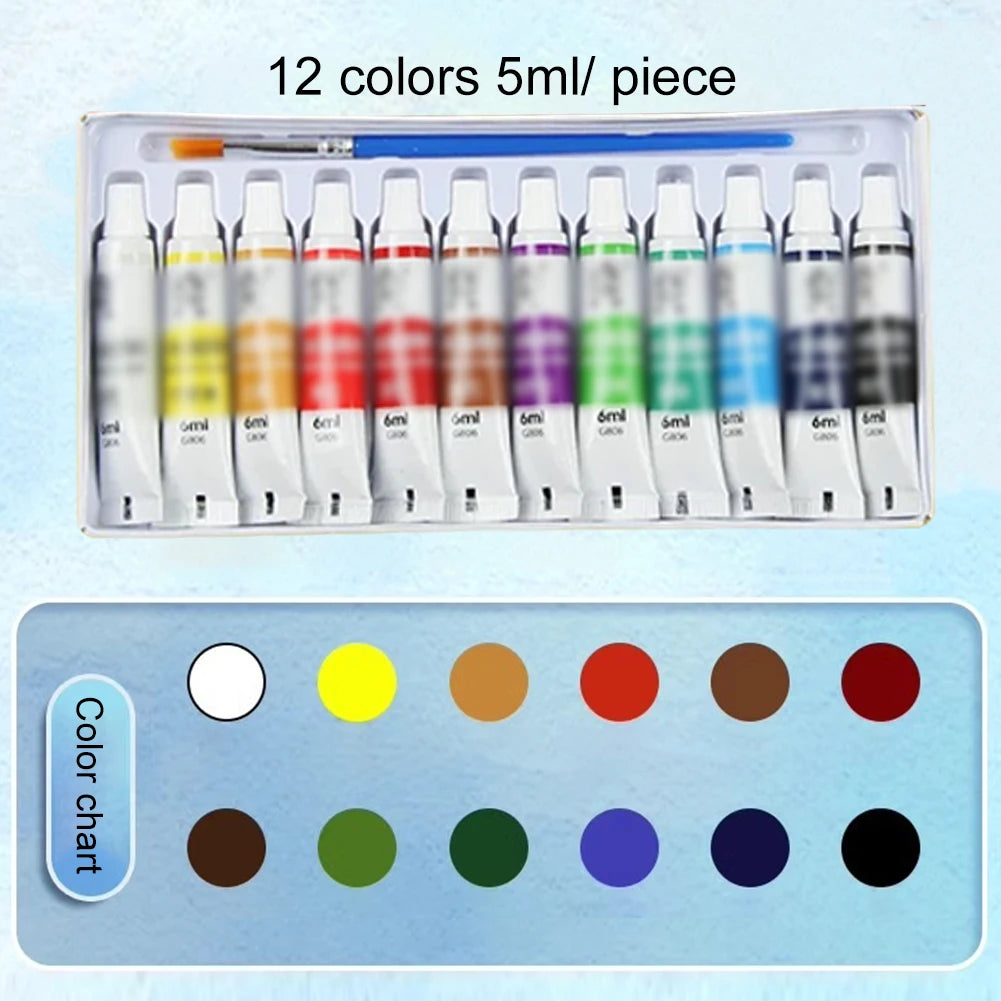 8/15 Colors Portable Travel Gouache Palette Set Mini Walnut Paint Box Artist Gouache Paint Palette Sketchbook Art Supplies